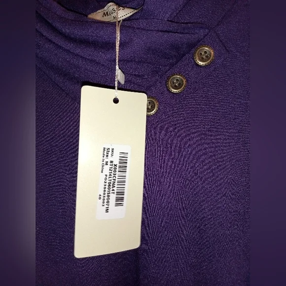 NWT Purple Medium Miusel Top - Picture 2 of 6